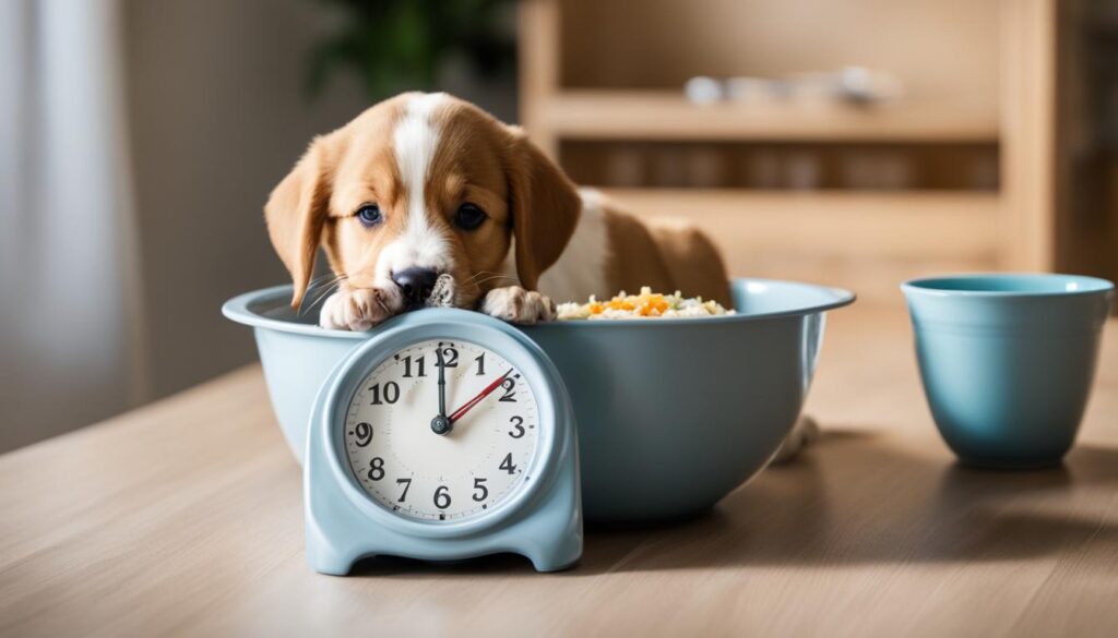 puppy feeding schedule